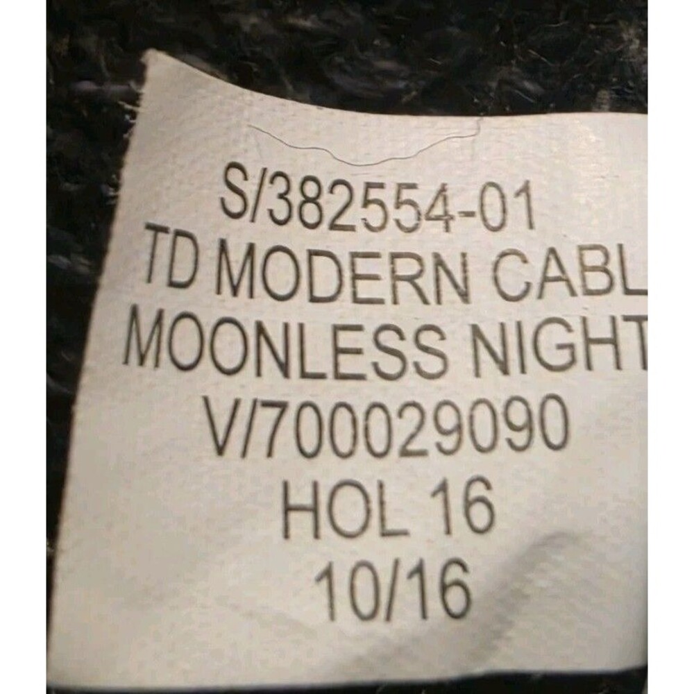 Banana Republic Mens L TD Modern Cable Knit Sweater Charcoal Moonless Night EUC - Picture 9 of 9